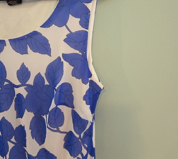 Bobbie Bee Midi Flapper Style Hem Dress Blue And White Size 12 - Picture 4 of 12